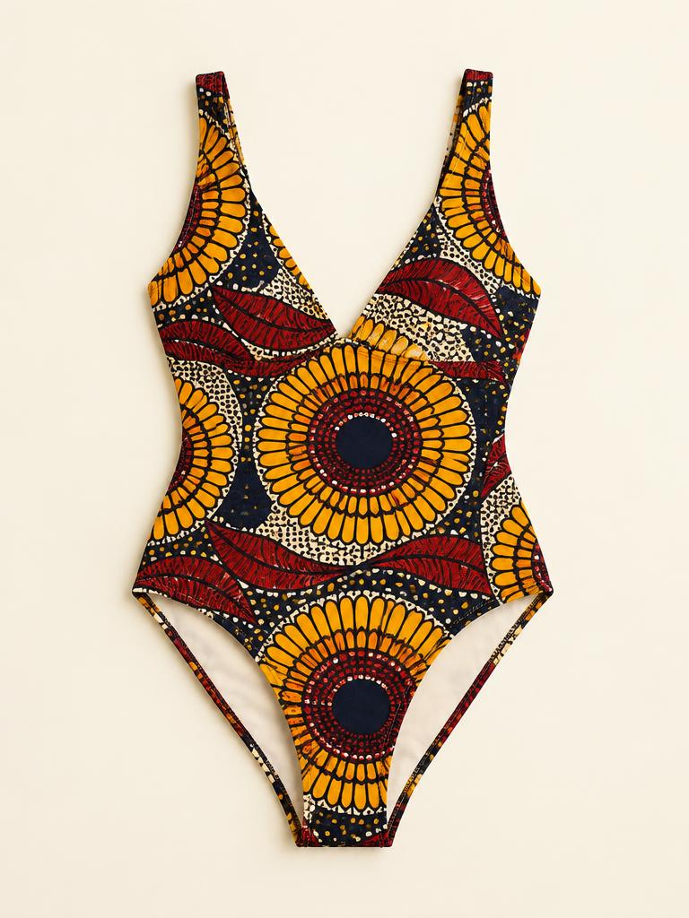 Kitenge Print Swimsuit